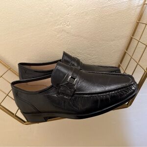 BOTANY 500 Men's Dress Shoes Black Leather Slip On Business Formal Loafers 7M